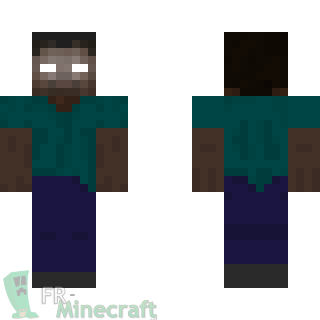 Aperçu de la skin Minecraft Herobrine aux yeux brillant