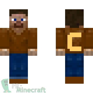 Aperçu de la skin Minecraft Monsieur en Pull Marron