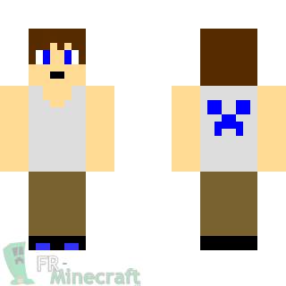 Aperçu de la skin Minecraft garçon en marcel