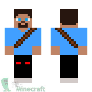 Aperçu de la skin Minecraft Garçon haut bleu