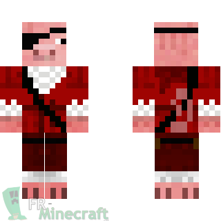 Aperçu de la skin Minecraft Cochon Pirate