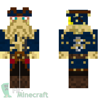 Aperçu de la skin Minecraft Capitaine Davy Jones - Pirates des Caraïbes