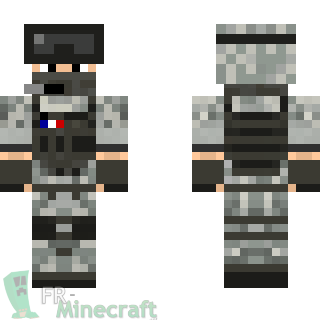 Aperçu de la skin Minecraft soldat Français