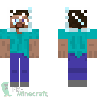 Aperçu de la skin Minecraft La tête dans le verre