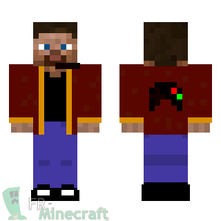 Aperçu de la skin Minecraft Steve Gamer