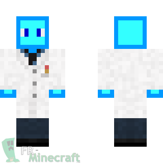 Aperçu de la skin Minecraft Cubic bleu (scientifique)