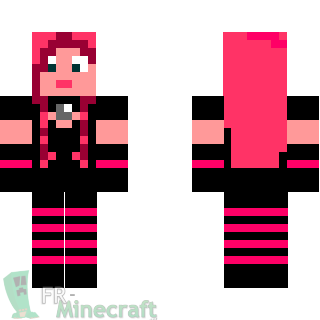 Aperçu de la skin Minecraft Fille en rose