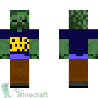 Aperçu de la skin Minecraft Zombie en tee-shirt