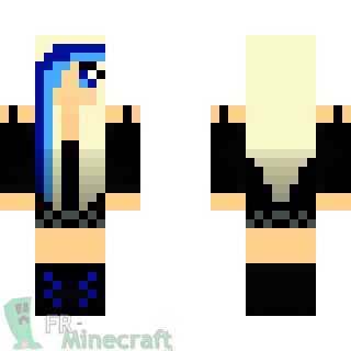 Aperçu de la skin Minecraft Fille bandana bleu