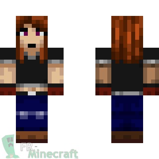 Aperçu de la skin Minecraft Fille au cheveux longs