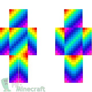 Aperçu de la skin Minecraft Arc en ciel