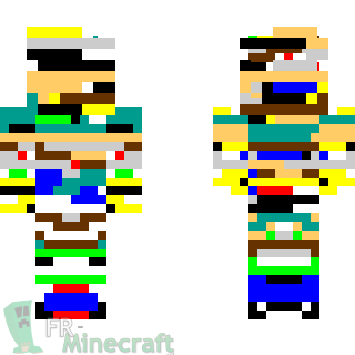 Aperçu de la skin Minecraft Multicolor