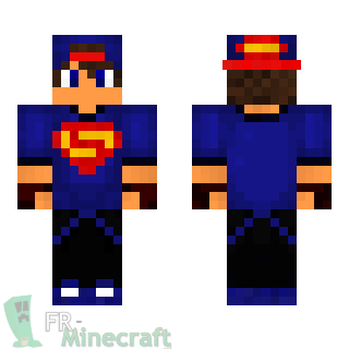 Aperçu de la skin Minecraft Garçon Superman