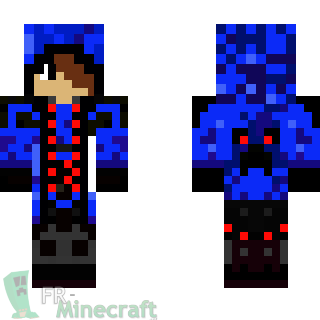 Aperçu de la skin Minecraft jeune ado bleu