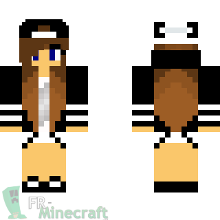 Aperçu de la skin Minecraft Fille tenue noire