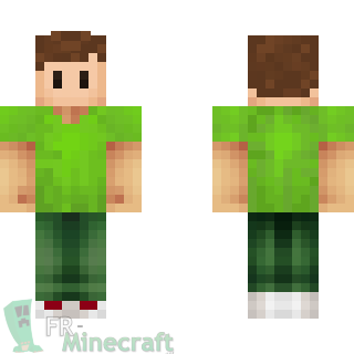 Aperçu de la skin Minecraft Garçon habillé en vert