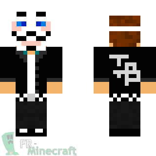 Aperçu de la skin Minecraft Garcon avec masque Anonymous