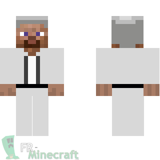 Aperçu de la skin Minecraft Vieillard en gris