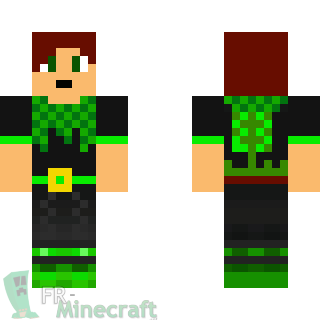 Aperçu de la skin Minecraft Garcon vert