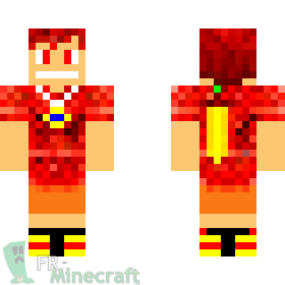 Aperçu de la skin Minecraft Garçon du feu