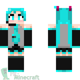 Aperçu de la skin Minecraft Miku Hatsune