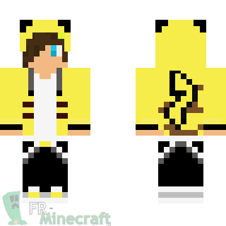 Aperçu de la skin Minecraft Mec costume Pikachu