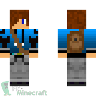 Aperçu de la skin Minecraft emo bleu 