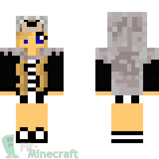 Aperçu de la skin Minecraft fille en peau de loup