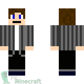 Aperçu de la skin Minecraft gars en chemise cool