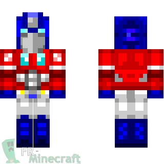 Aperçu de la skin Minecraft Transformer : Optimus Prime