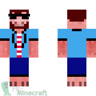 Aperçu de la skin Minecraft Cochon habillé