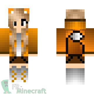 Aperçu de la skin Minecraft Fille déguisée en renard