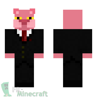 Aperçu de la skin Minecraft Panthère rose en costard