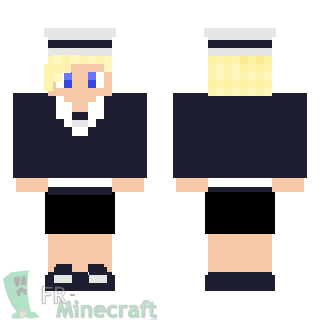 Aperçu de la skin Minecraft Garçon Blond Tenue Marin