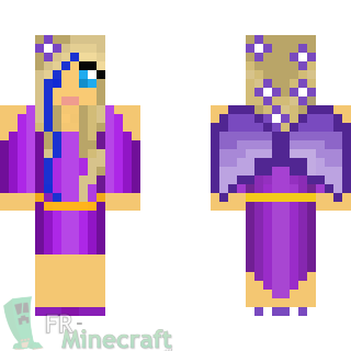 Aperçu de la skin Minecraft Ange violette