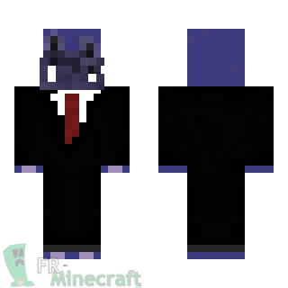 Aperçu de la skin Minecraft Hippopotame en costume