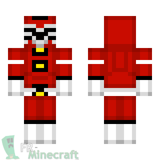 Aperçu de la skin Minecraft Power rangers turbo rouge - Power rangers