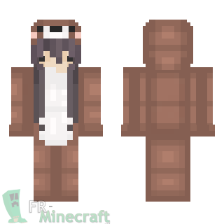 Aperçu de la skin Minecraft Fille déguisement ours