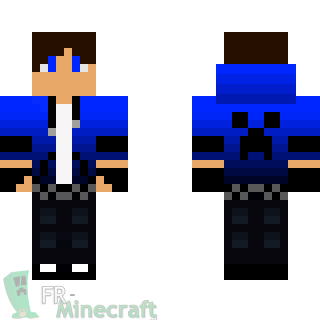 Aperçu de la skin Minecraft Garçon en bleu