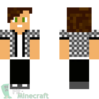 Aperçu de la skin Minecraft Garçon brun en chemise