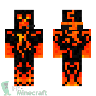 Aperçu de la skin Minecraft Creeper de Feu