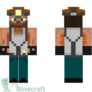 Aperçu de la skin Minecraft Steve Mineur