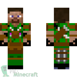 Aperçu de la skin Minecraft Steve en militaire