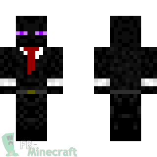 Aperçu de la skin Minecraft Enderman à cravate