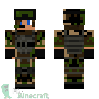 Aperçu de la skin Minecraft Militaire Français