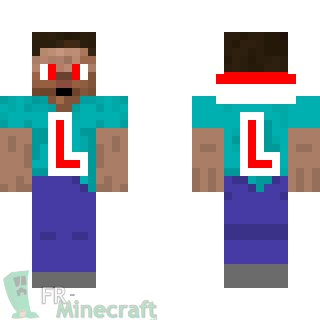 Aperçu de la skin Minecraft Steve à capuche