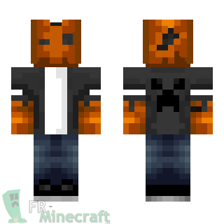 Aperçu de la skin Minecraft Citrouille habillée