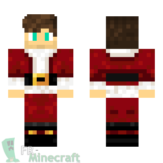 Aperçu de la skin Minecraft Garçon déguisé en Père Noël