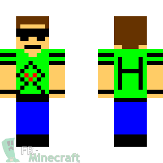 Aperçu de la skin Minecraft mec cool