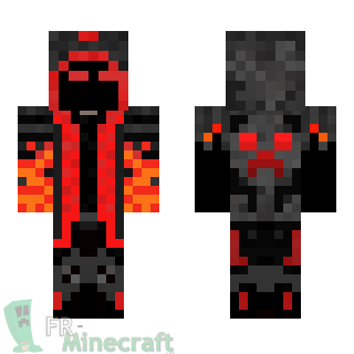 Aperçu de la skin Minecraft Mage de flamme